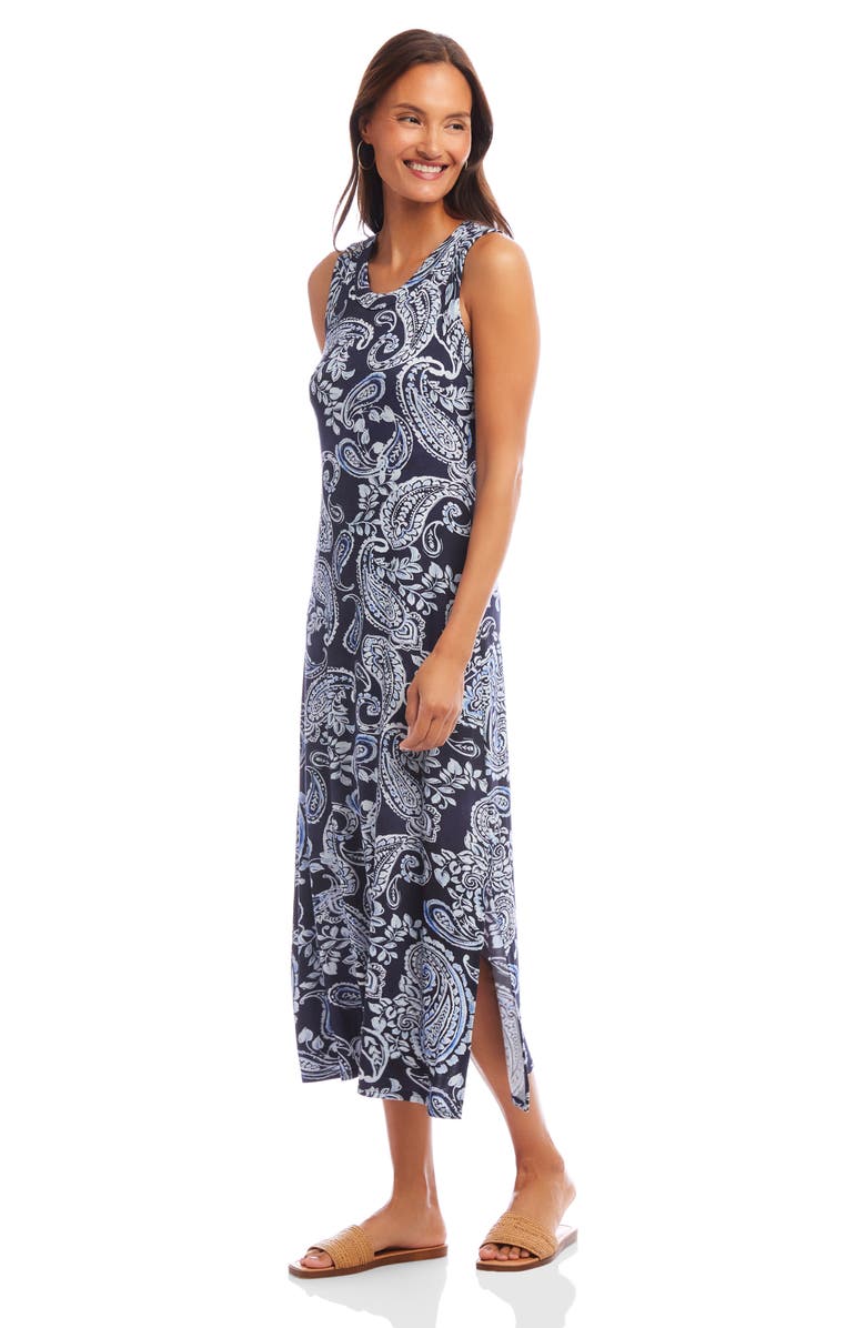 Karen Kane Paisley Sleeveless Jersey Midi Dress, Alternate, color, Paisley