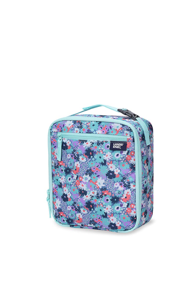 Kids Insulated EZ Wipe Printed Lunch Box, Main, color, Light Blue Floral