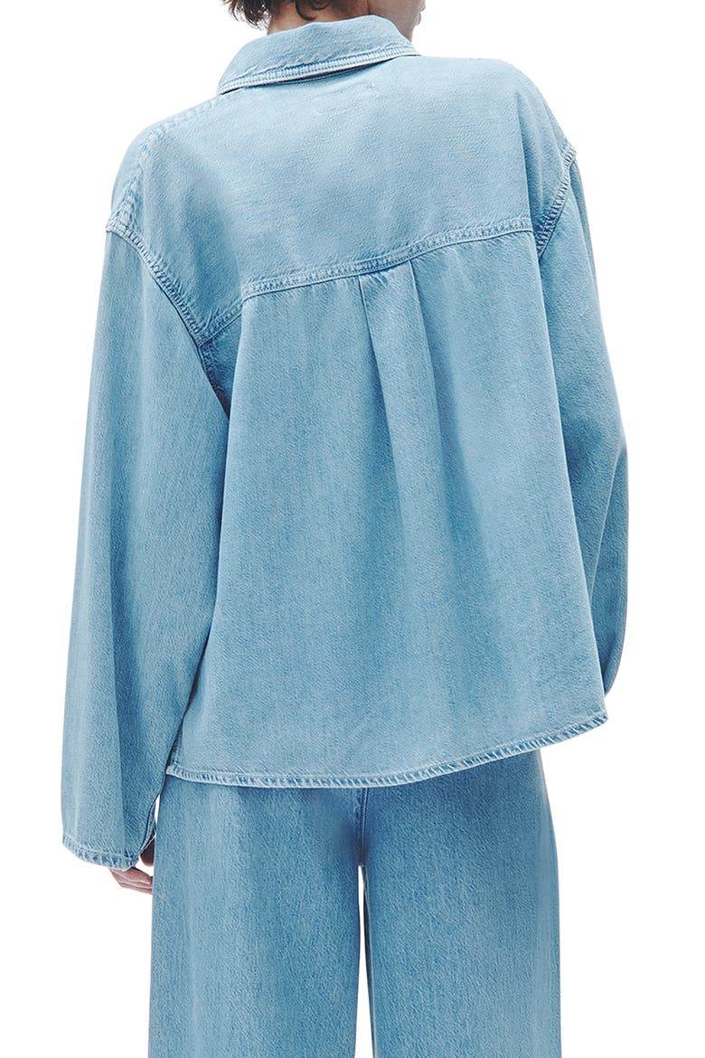 Emily Lightweight Denim Popover Shirt, Alternate, color, BILLIE
