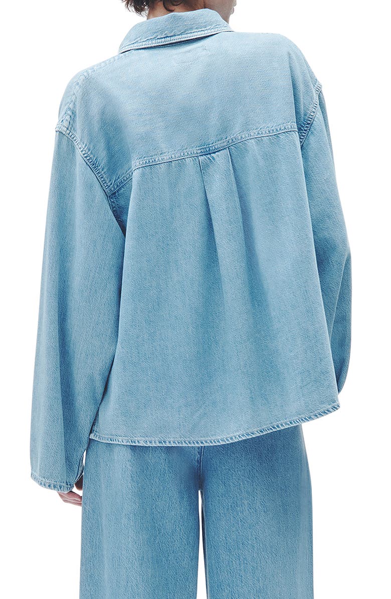 rag & bone Emily Lightweight Denim Popover Shirt, Alternate, color, 