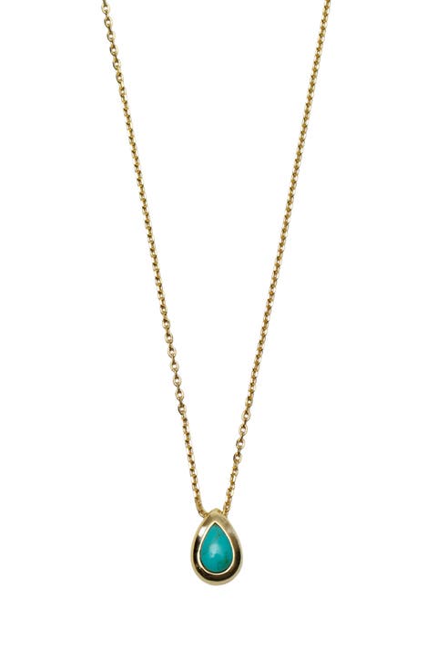 Turquoise Teardrop Pendant Necklace