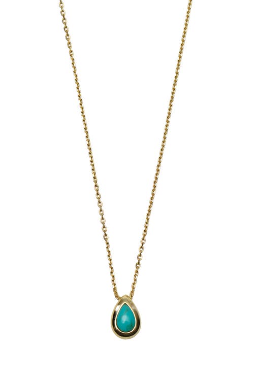 Argento Vivo Sterling Silver Turquoise Teardrop Pendant Necklace