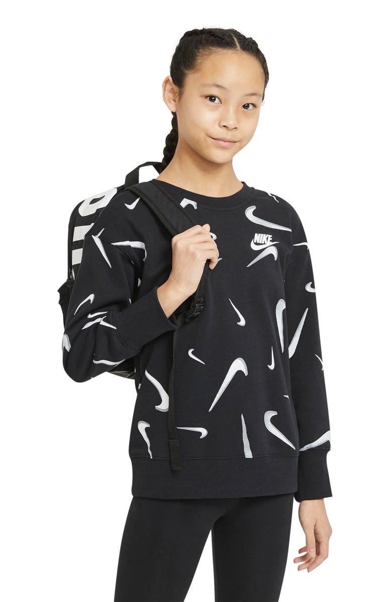 Nike Sportswear Kids' Allover Print Sweatshirt, Main, color, 
