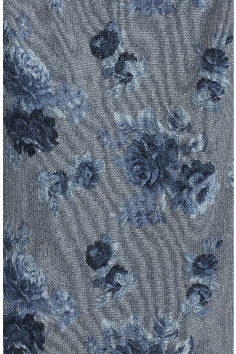 'Sloane' Print Cashmere Sweater, Alternate, color, GREY MULTI