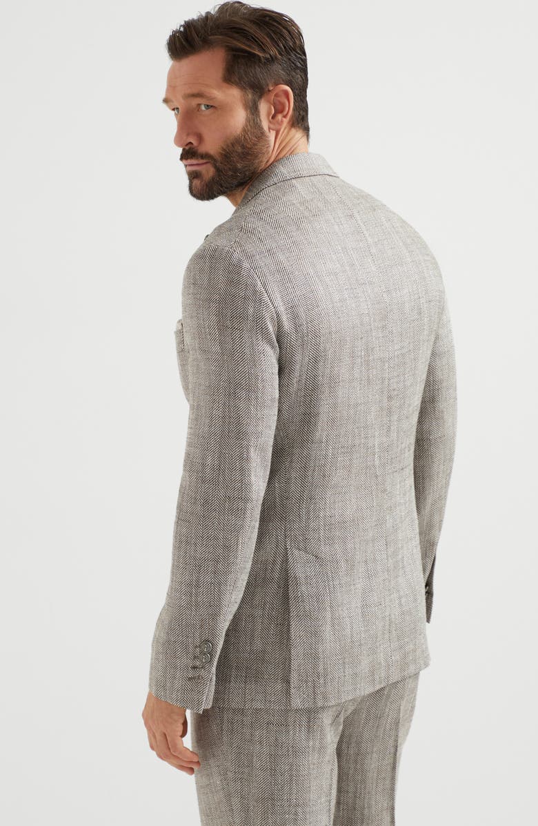 Brunello Cucinelli Chevron deconstructed blazer, Alternate, color, 