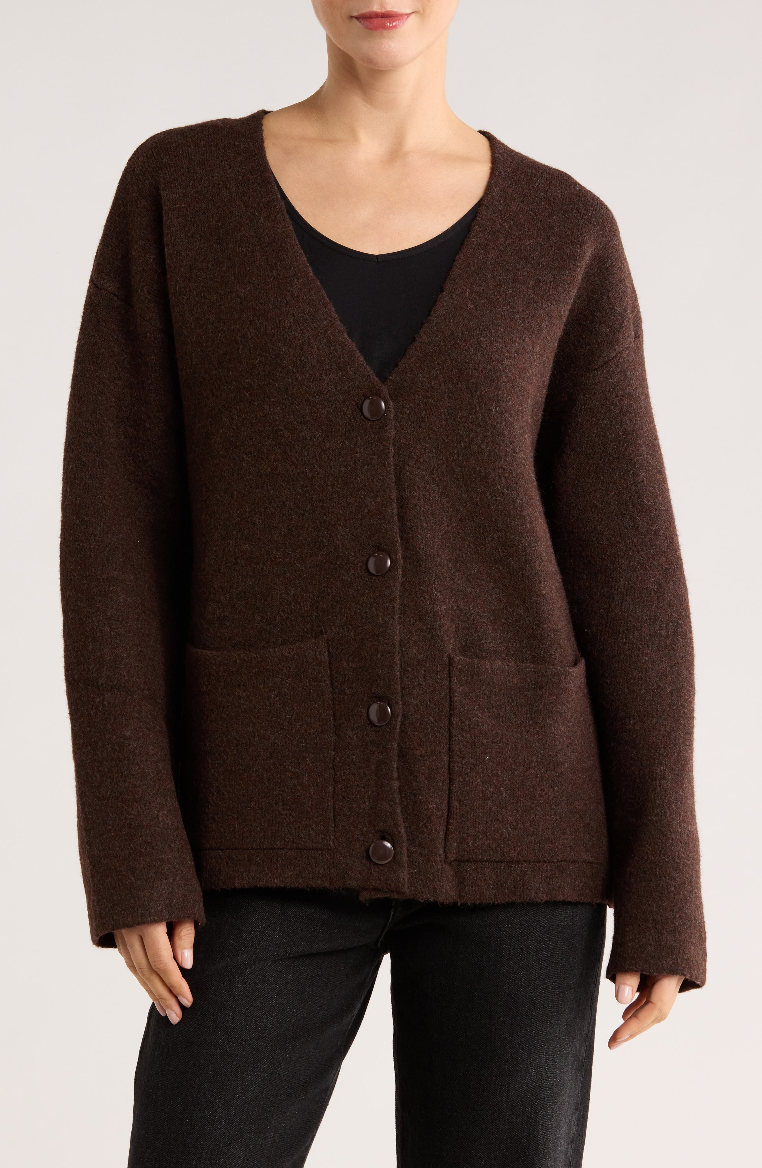 Bobeau Patch Pocket Sweater Coat