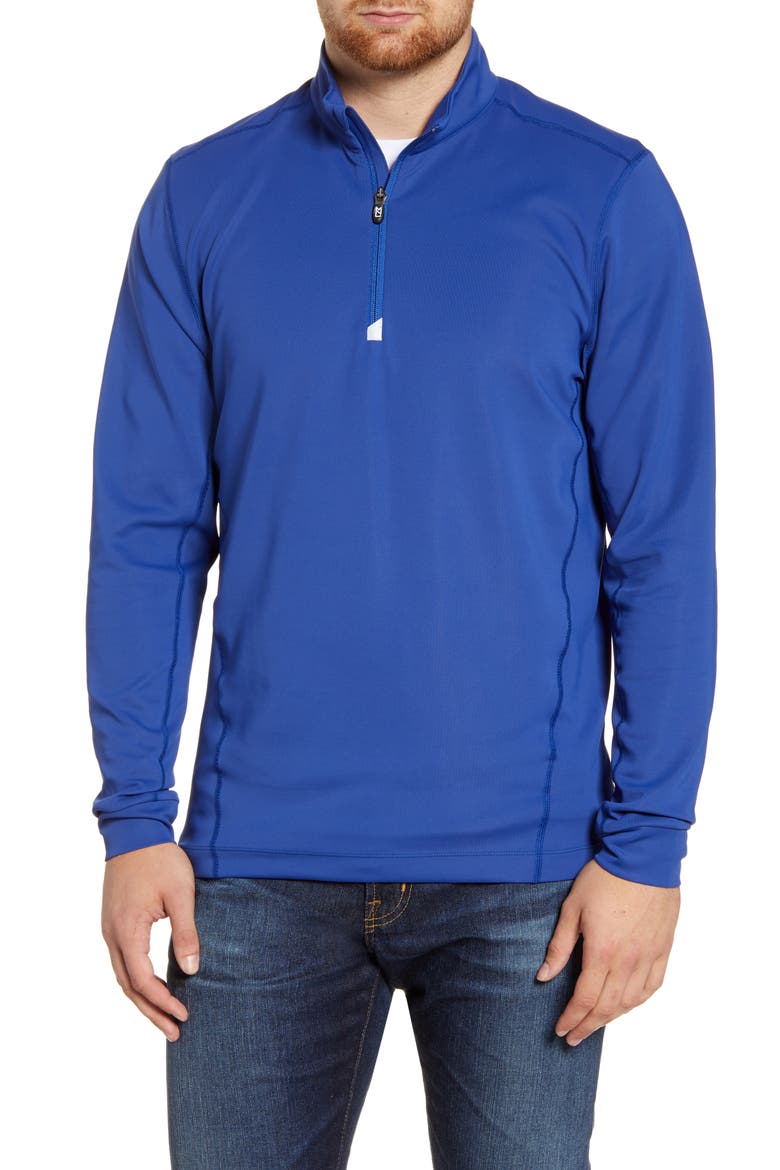 Traverse Stretch Quarter Zip Pullover, Main, color, TOUR BLUE