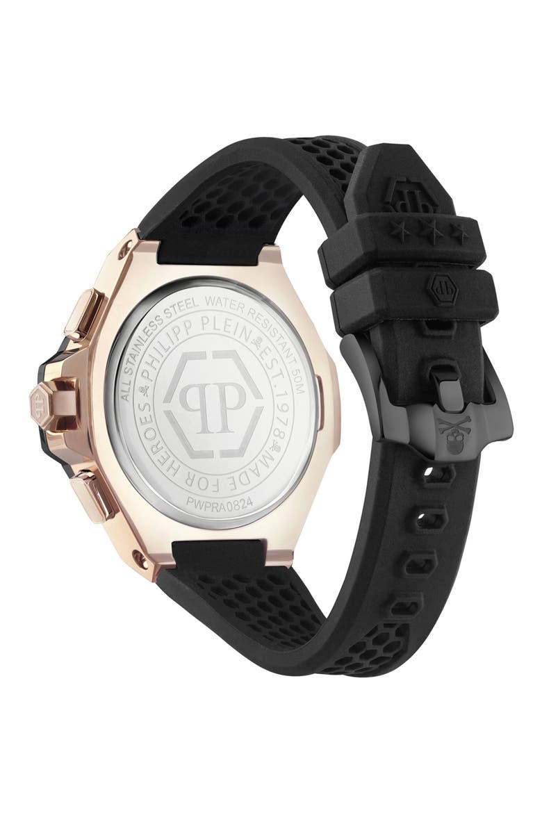 Chronograph Royal Quartz Silicone Strap Watch, 46mm, Alternate, color, TWO TONE