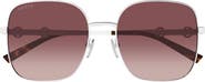 Gucci 58mm Gradient Rectangular Sunglasses