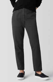 Eileen Fisher Easy Tapered Organic Cotton Pants