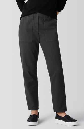 Eileen Fisher Easy Tapered Organic Cotton Pants