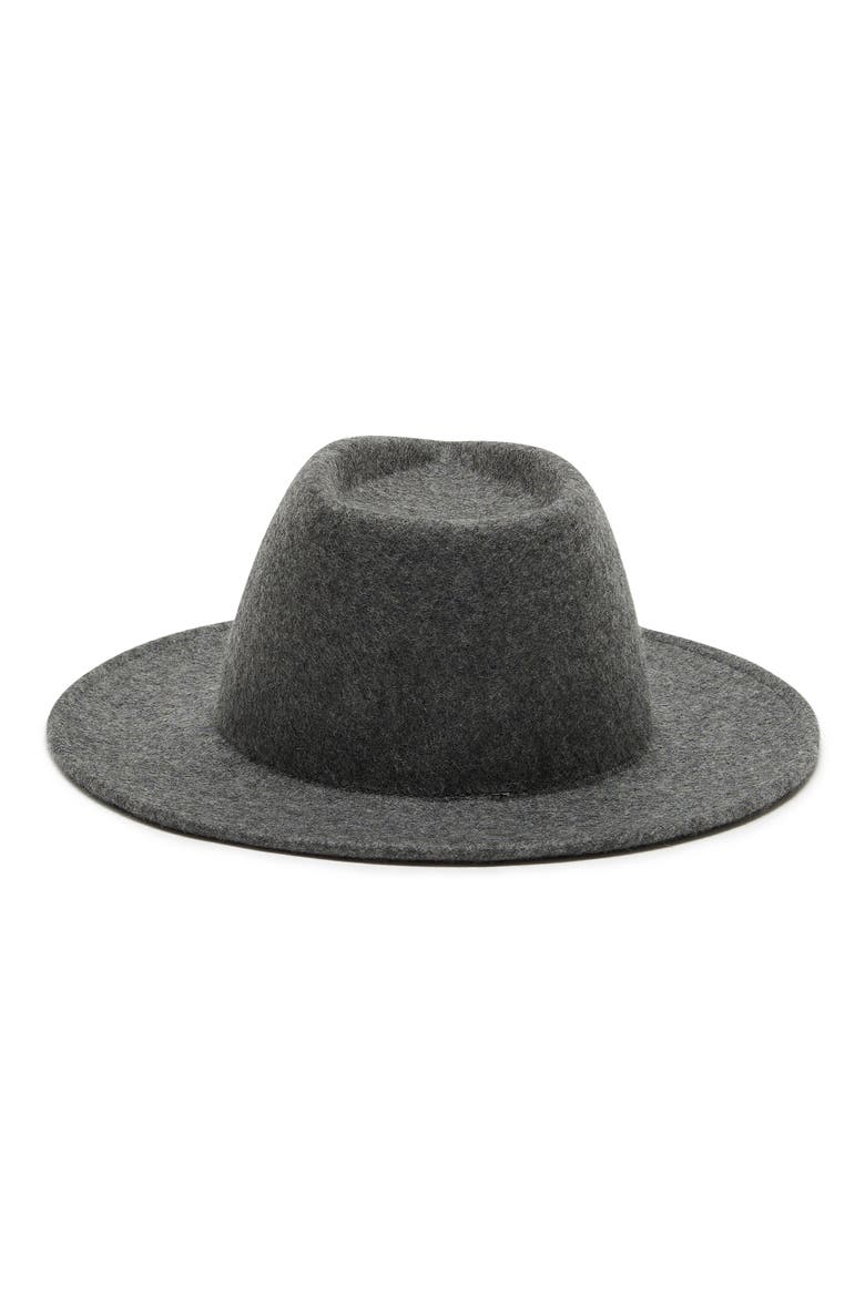 Blaine Wool Felt Fedora, Alternate, color, CHARCOAL