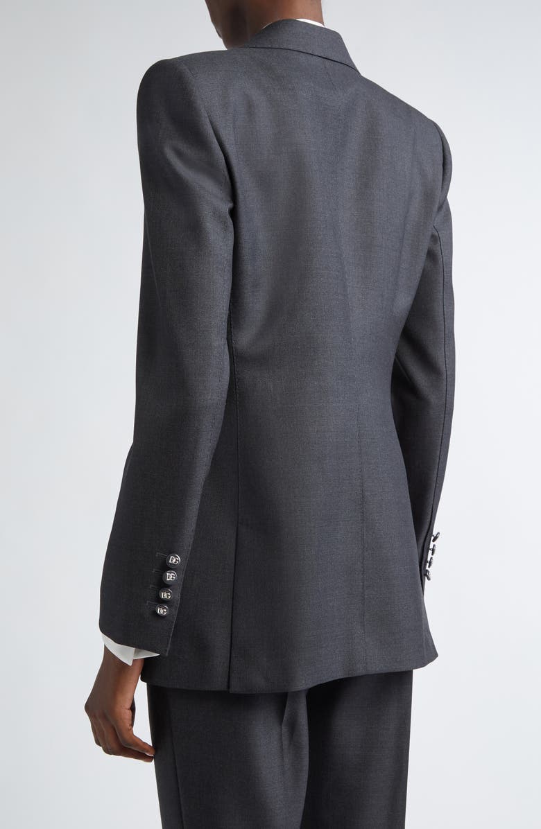Dolce&Gabbana Turlington Single Breasted Virgin Wool Blazer, Alternate, color, S8290 Melange Grigi