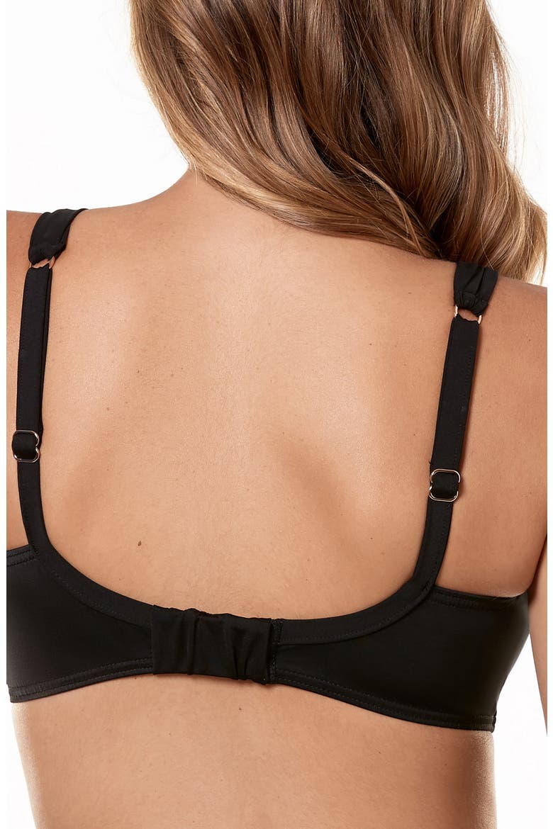 Plunge Underwire Bikini Top, Alternate, color, BLACK