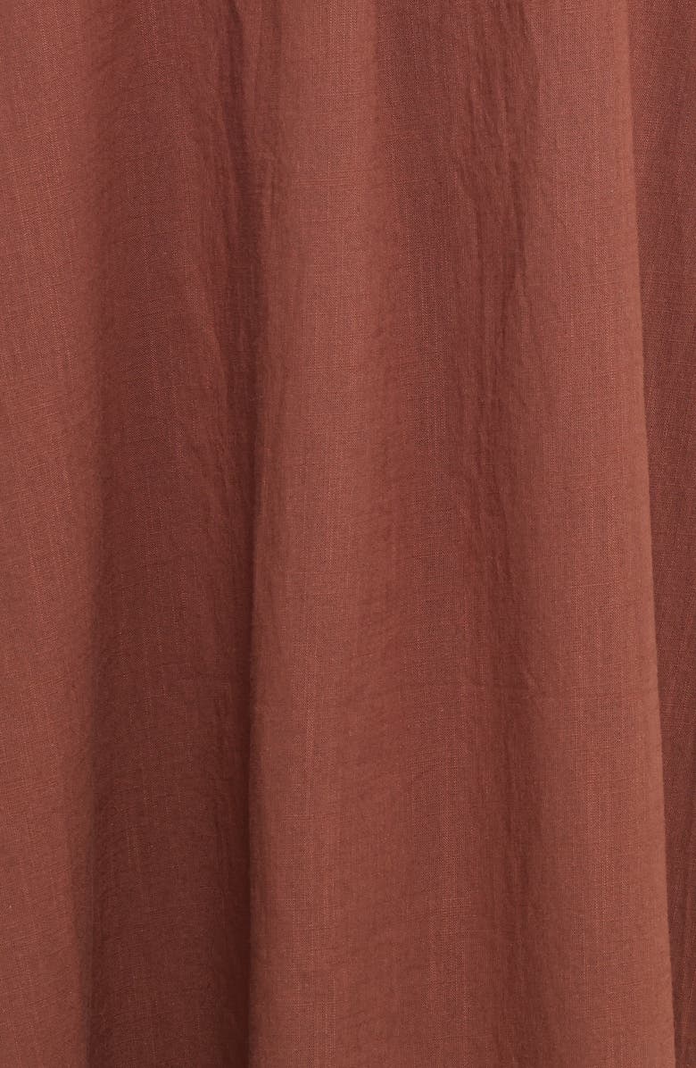 Petal & Pup Bowman Cotton Midi Dress, Alternate, color, Chocolate Brown