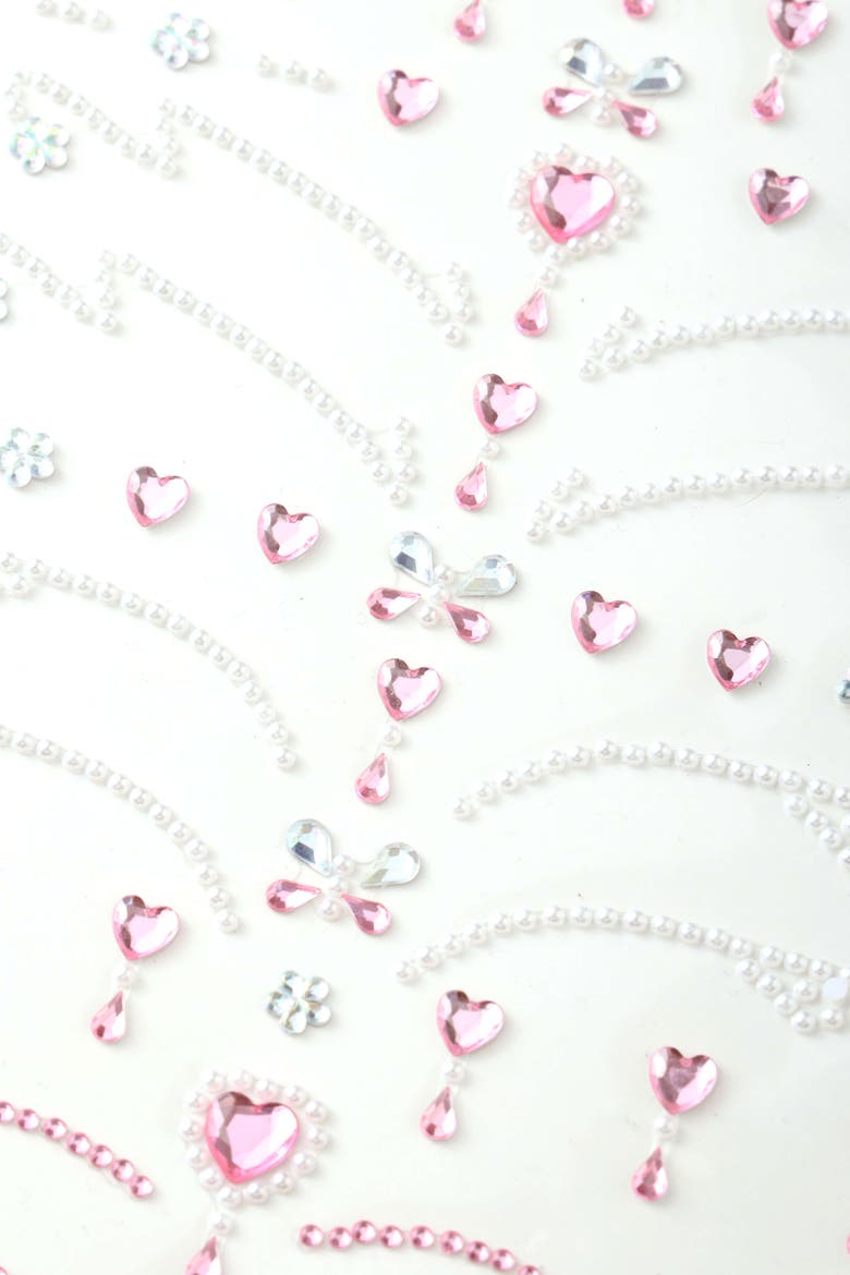 Cosmic Hearts Face Adornments, Alternate, color, Pink