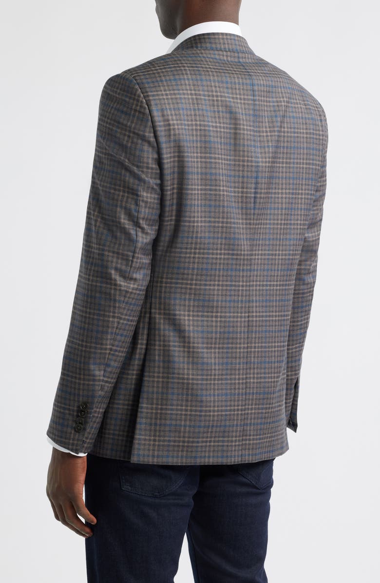 Heritage Gold Brown Overcheck Wool Sport Coat, Alternate, color, Brown