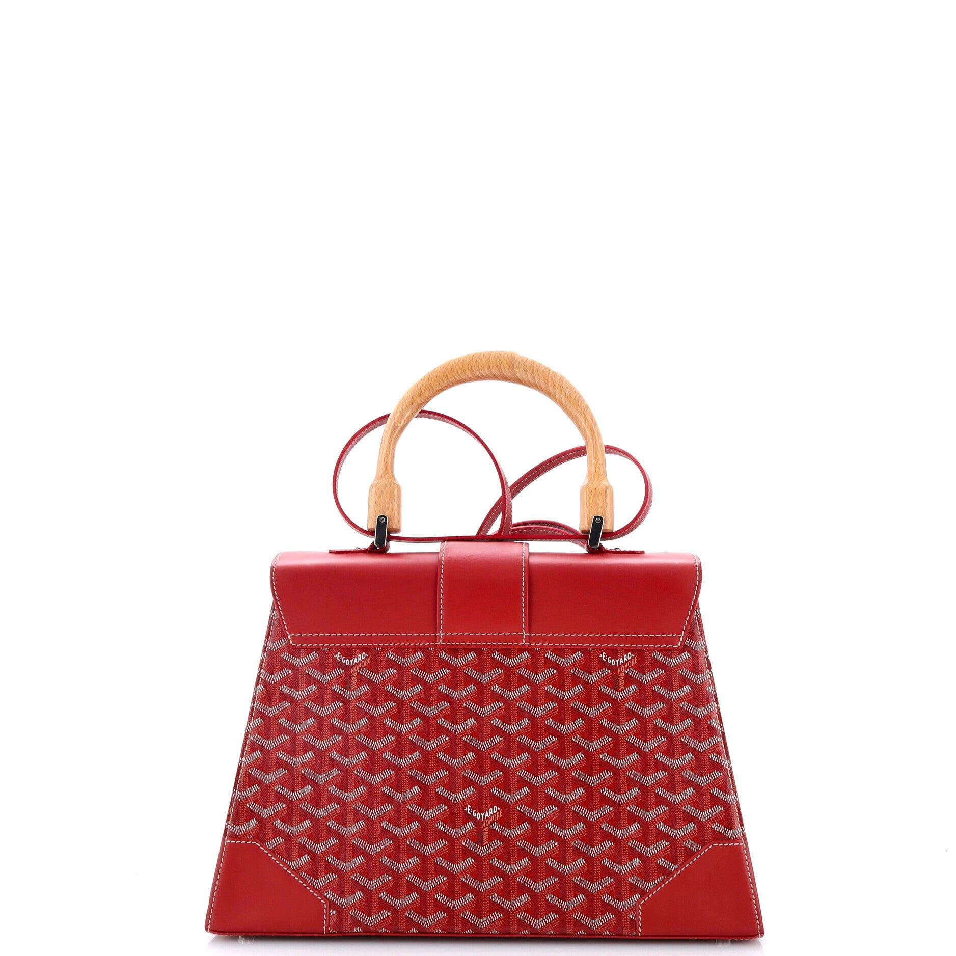 Saigon Top Handle Bag Coated Canvas with Leather MM, Alternate, color, Red