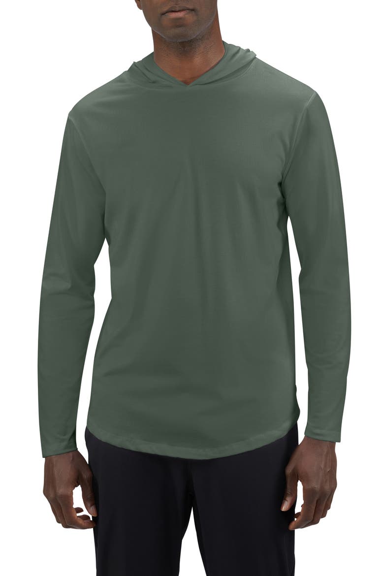 Trim Fit Pullover Hoodie, Main, color, MOSS