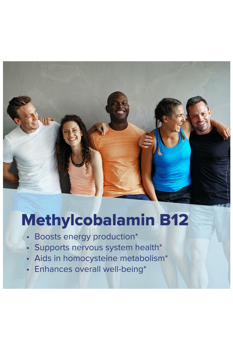 No Shot Vitamin B12 Methylcobalamin MicroLingual Tablets White, Alternate, color, White