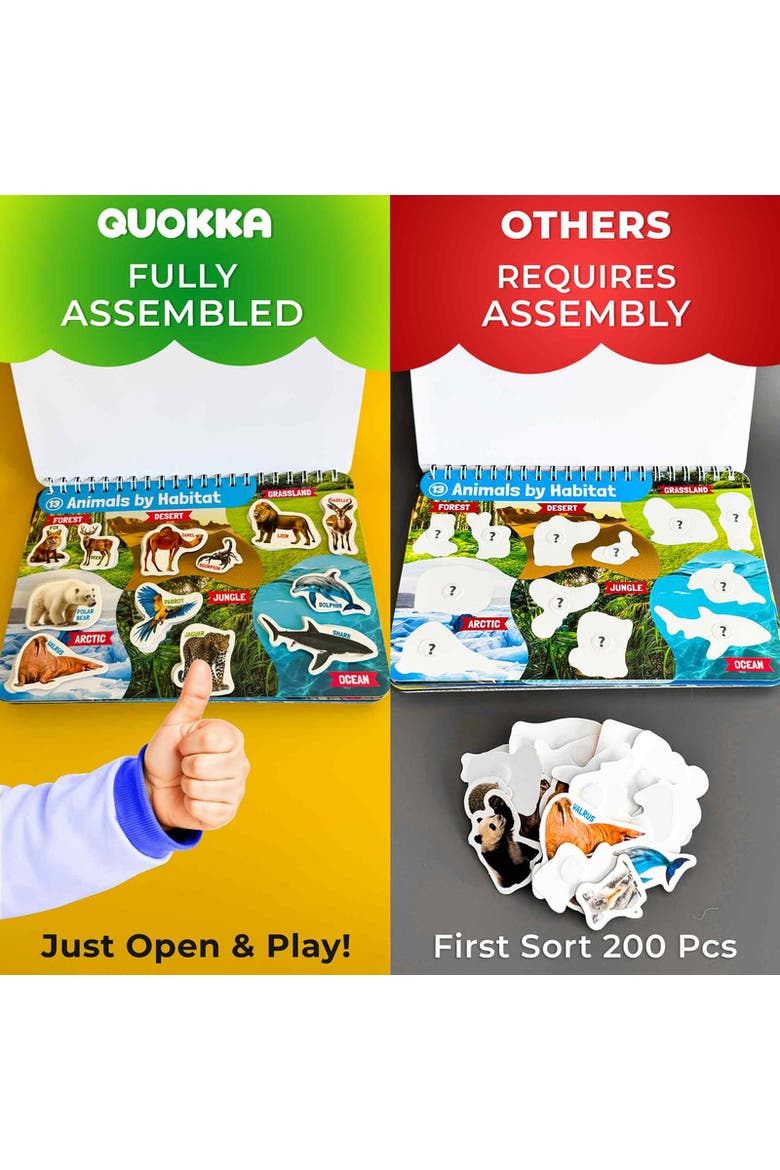 Montessori Busy Book for Toddlers - Interactive Educational Pages, Alternate, color, Wildlife