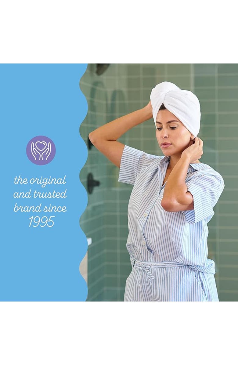 TURBIE TWIST 2 Pack Extra Long Microfiber Hair Towel for Long, Thick Hair, Alternate, color, White