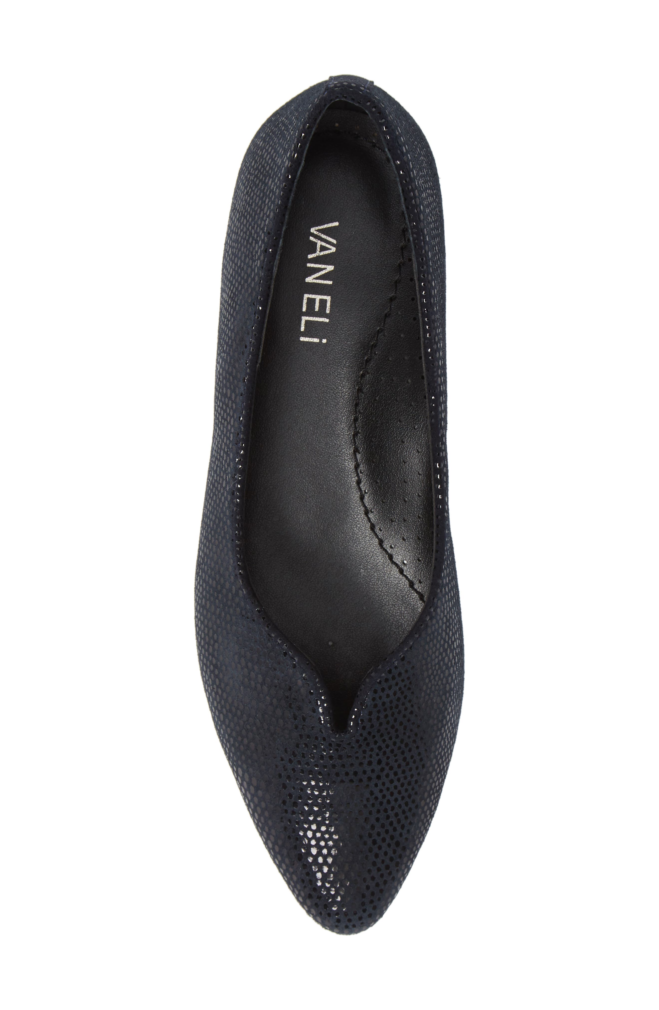 'Ganet' Pointy Toe Flat, Alternate, color, NAVY LEATHER
