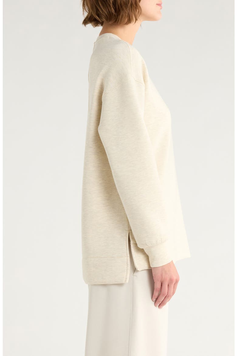 Air Essentials Brushed Crewneck Top, Alternate, color, HEATHER CREAM