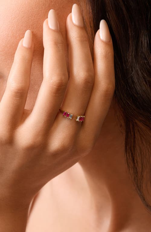 Bony Levy El Mar 18k Yellow Gold Ruby & Diamond Open Band Ring In Gold