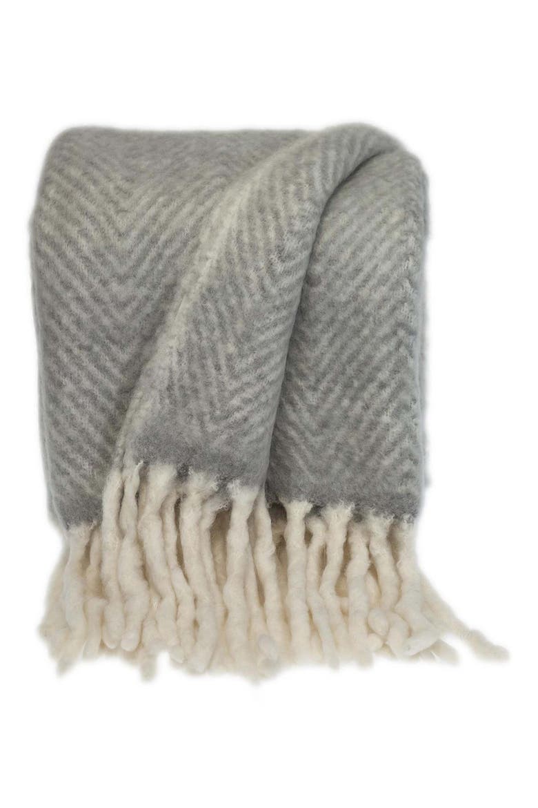 Nagar Fringe Throw Blanket, Main, color, GRAY