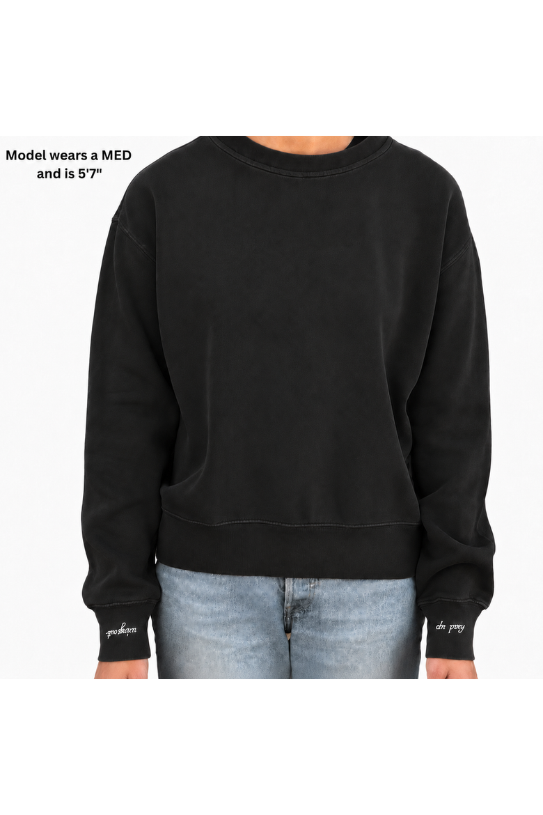 Head Up Wings Out Sweatshirt + Manifestation Kit, Alternate, color, Faded Black