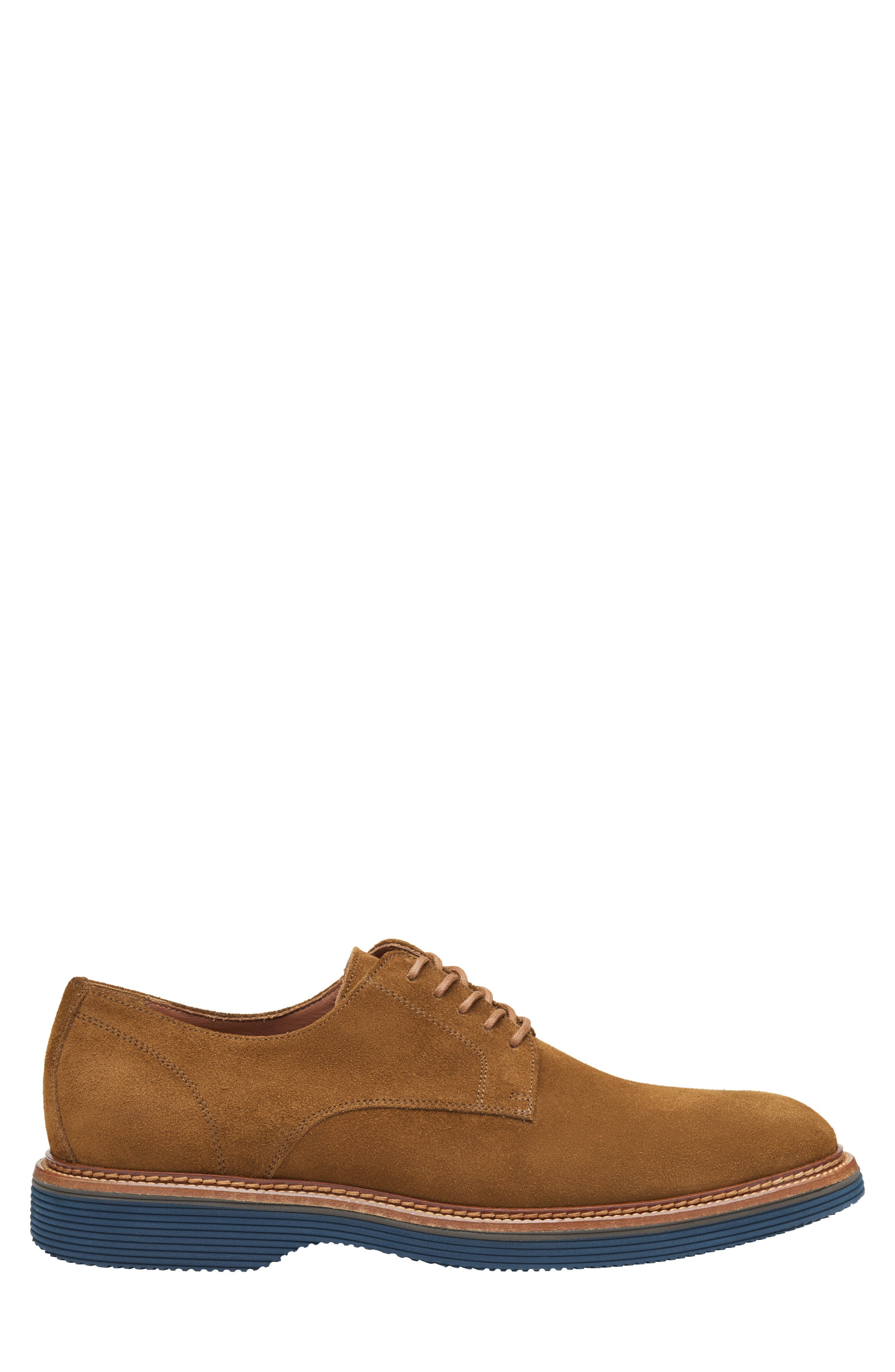 Johnston & Murphy Jenson Plain Toe Derby, Alternate, color, Snuff European Suede