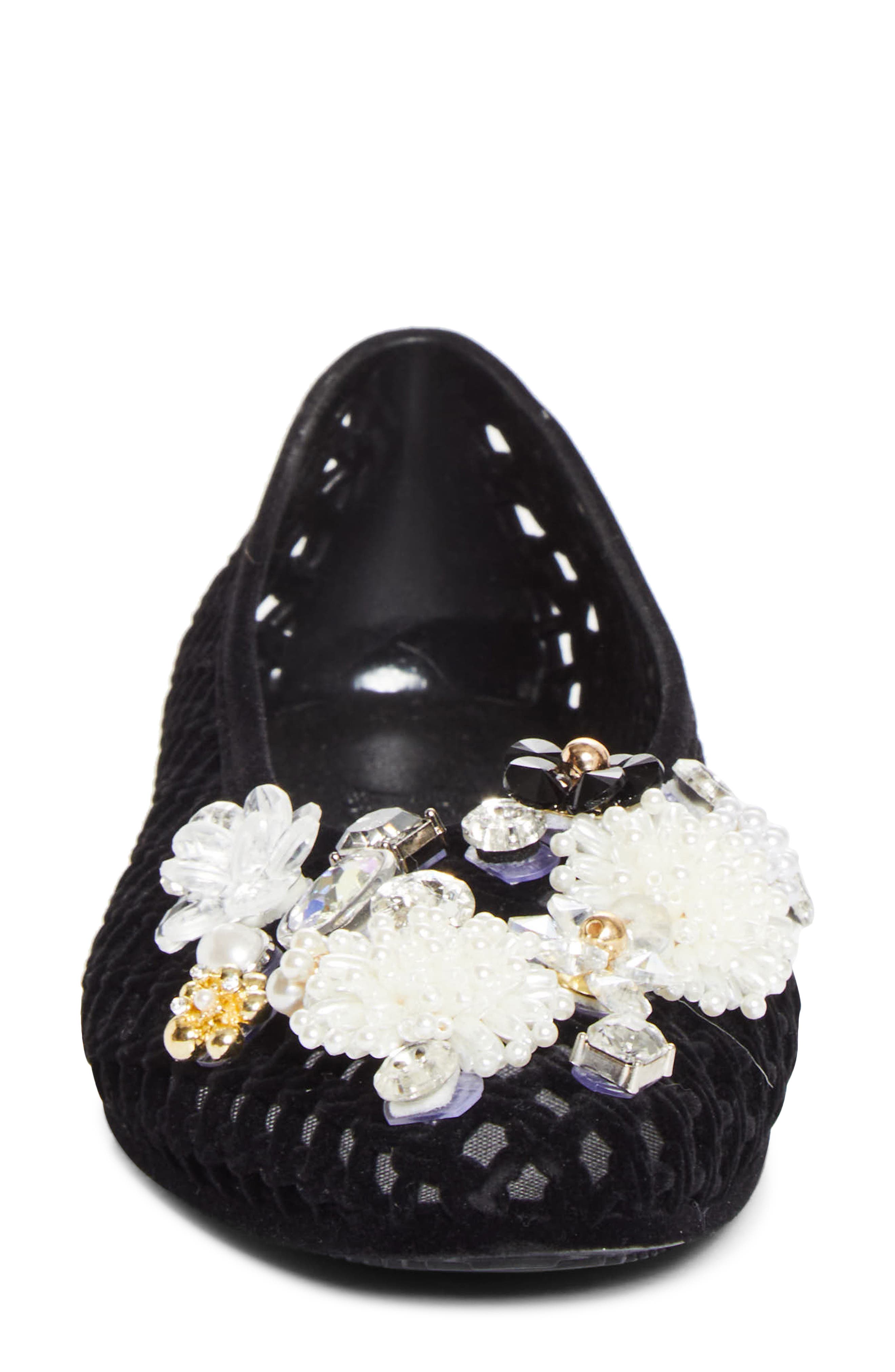 Veil Jelly Ballet Flat, Alternate, color, BLACK