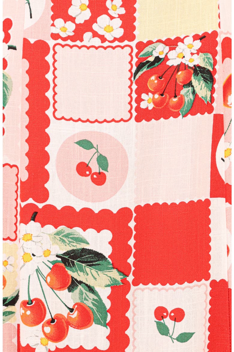 Keely Cherry Print Miniskirt, Alternate, color, CHERRY