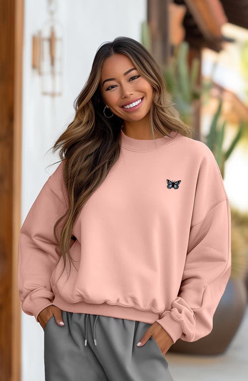 Dalix Womens Butterfly Heavyweight Relaxed Sweatshirt