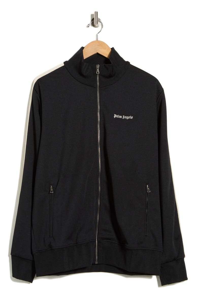 Monogram Track Jacket, Main, color, BLACK WHITE