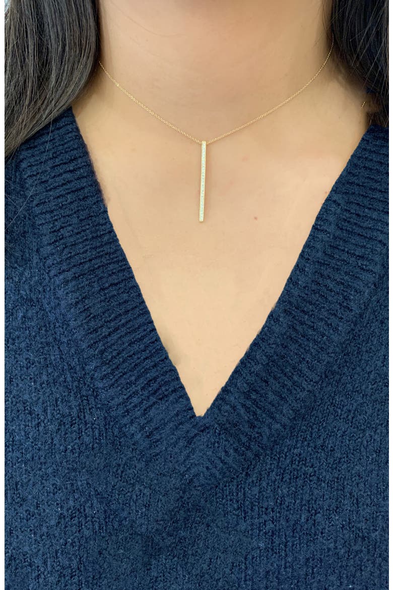 Alice Diamond Linear Bar Pendant Necklace, Alternate, color, YELLOW