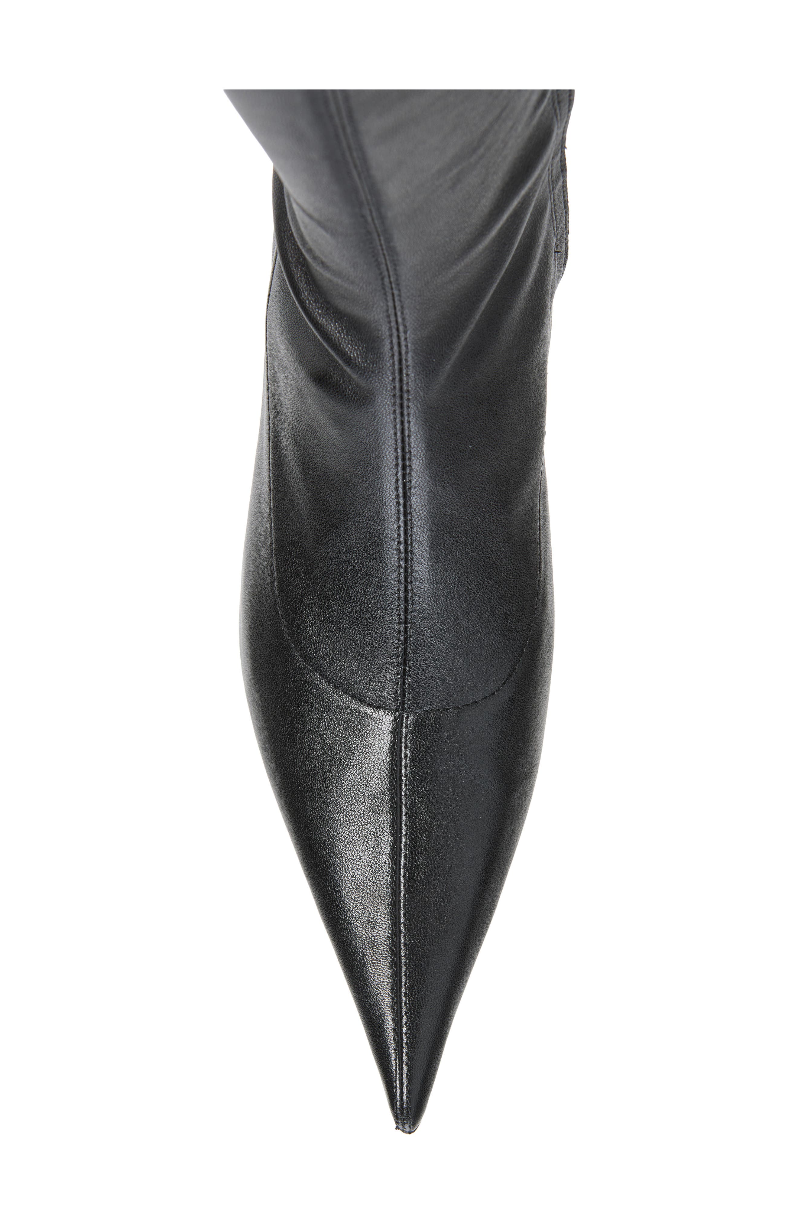 Fei Thigh High Leather Boot, Alternate, color, BLACK