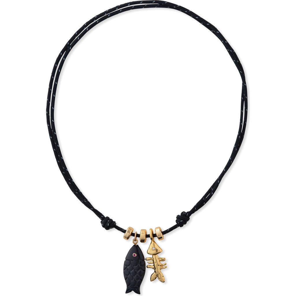 Eliou Éliou Peixe Pendant Necklace In Black