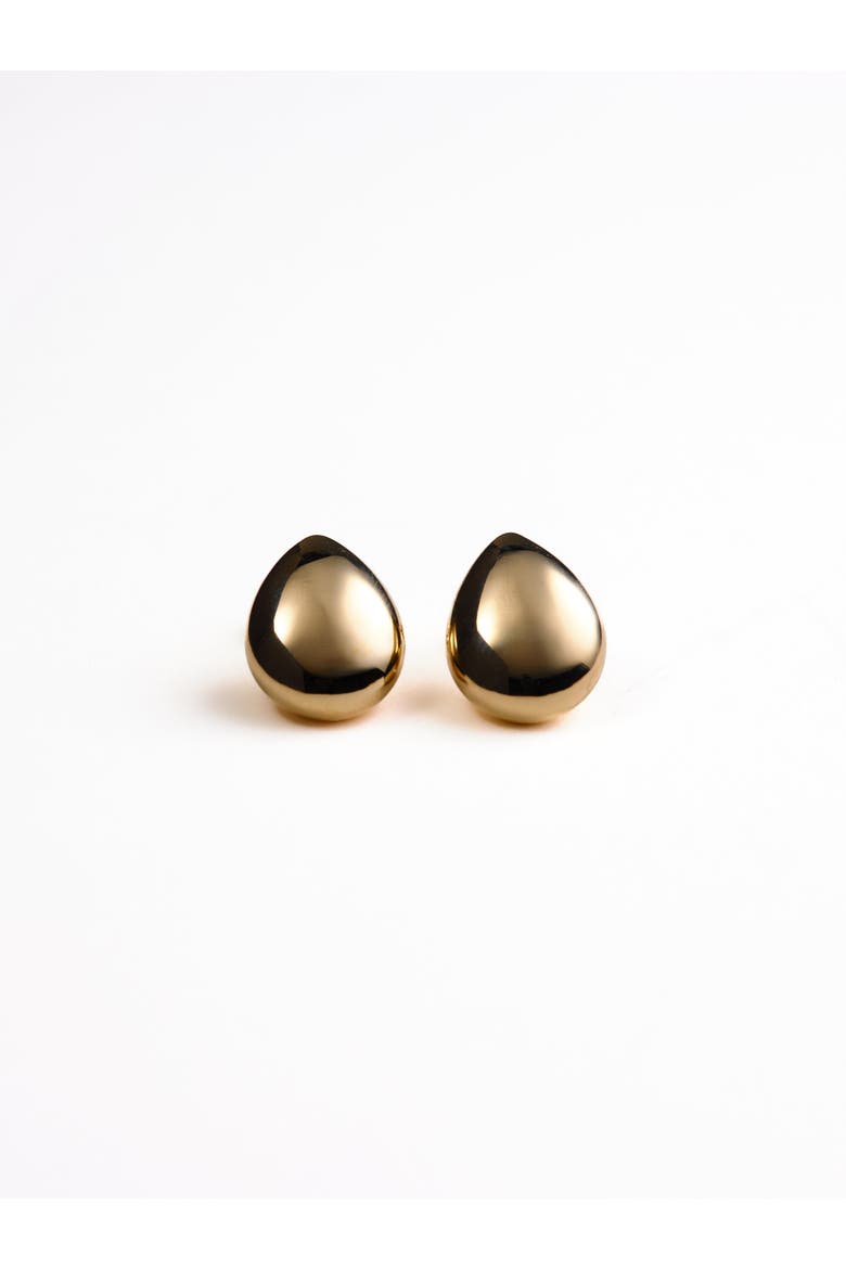 Hannah Teardrop Studs, Main, color, Recycled Gold Vermeil