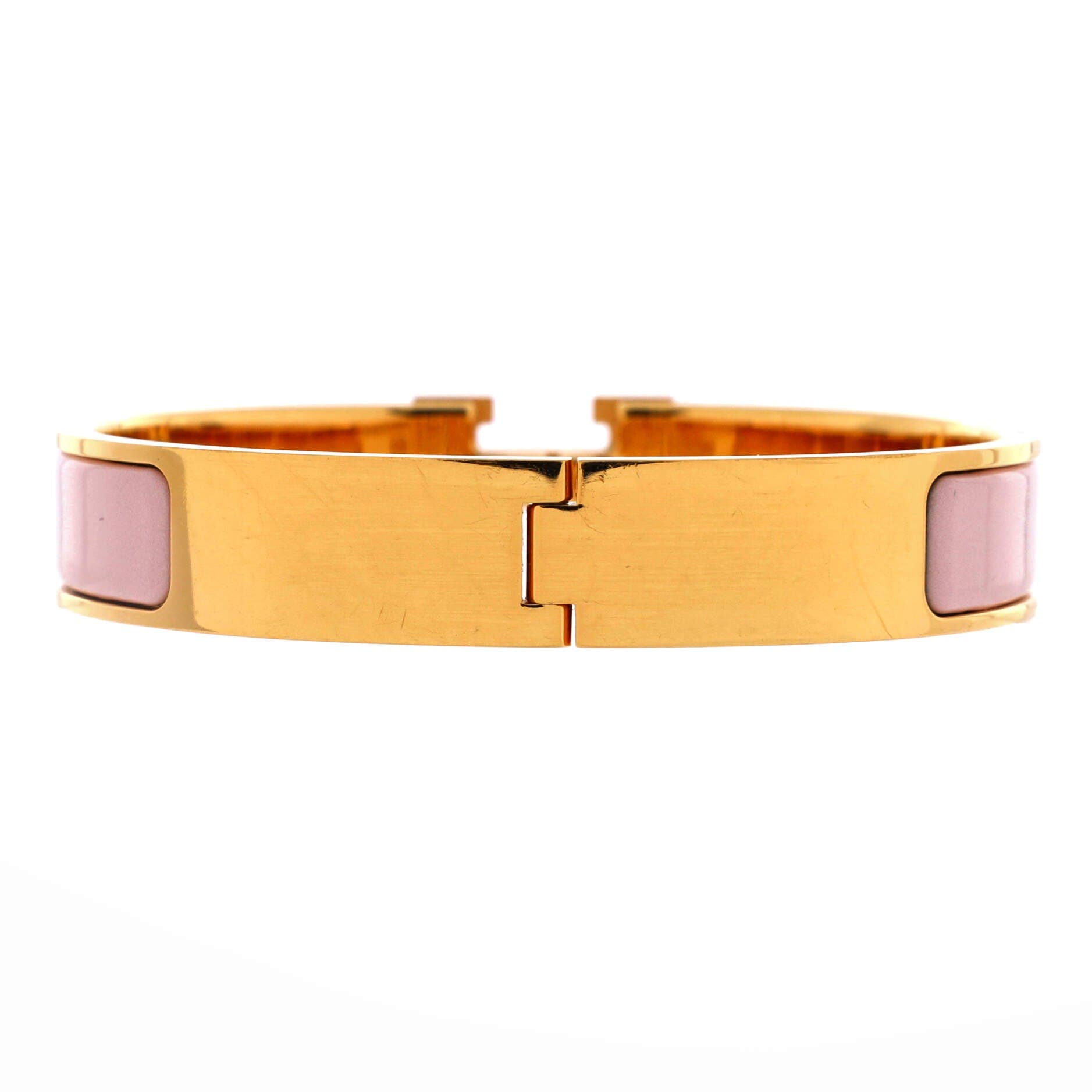 Clic H Bracelet Enamel Narrow, Alternate, color, Pink