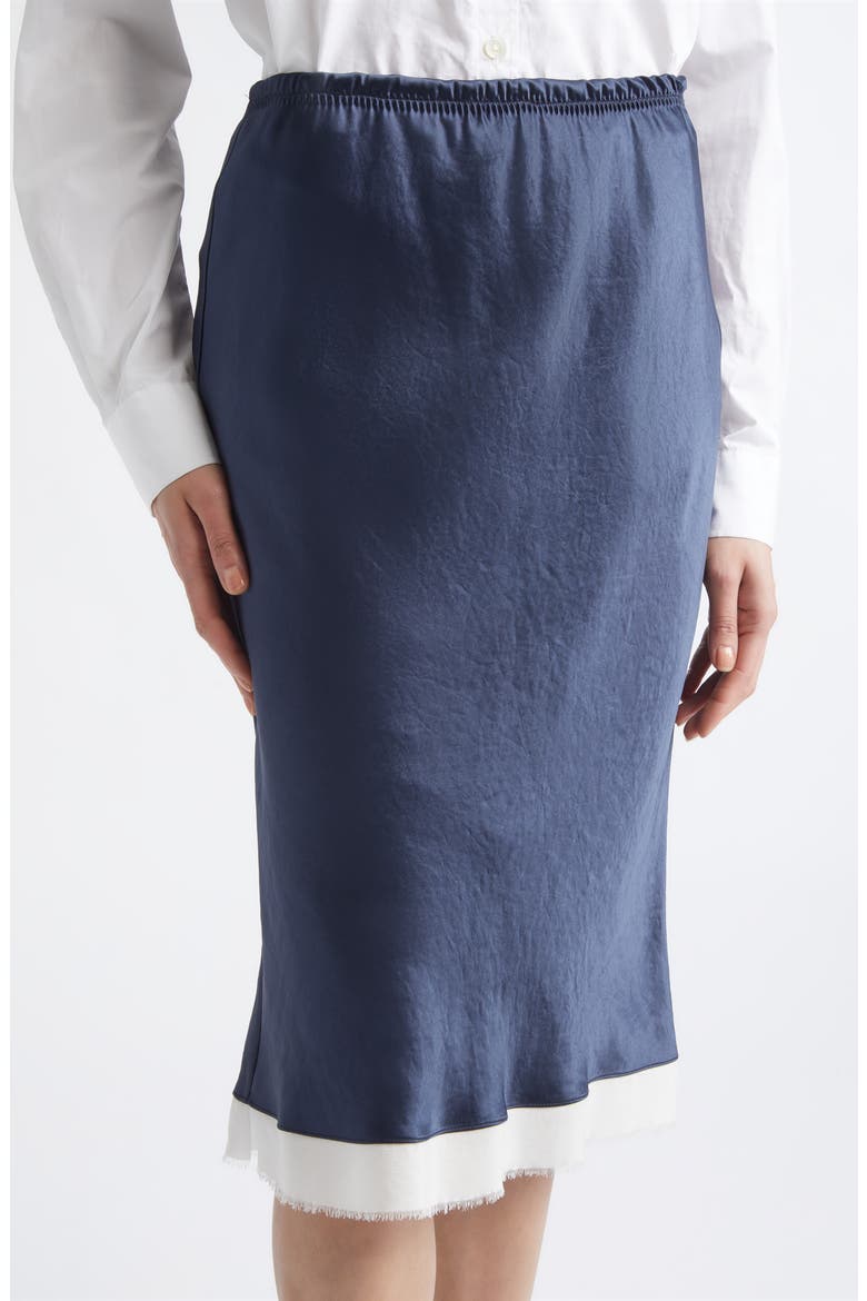 Bias Ribbon Midi Skirt, Alternate, color, NAVY