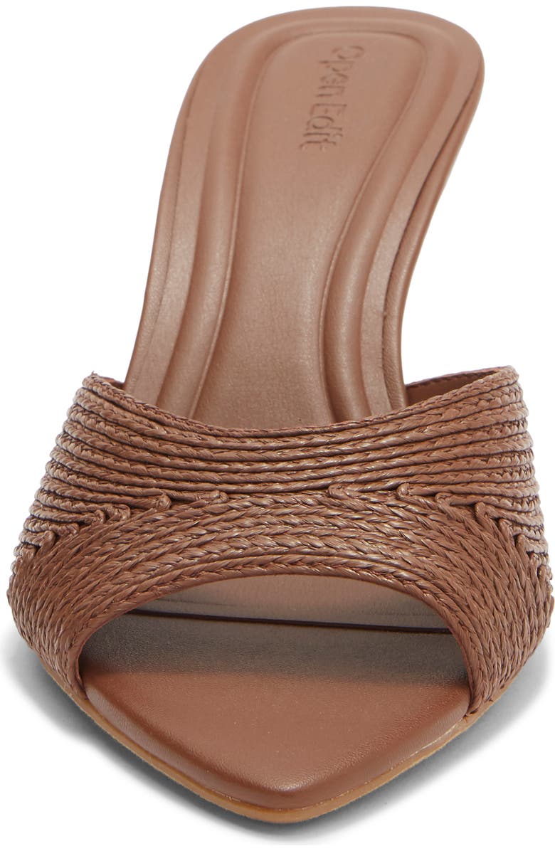Open Edit Micah Heeled Sandal, Alternate, color, Brown Russet