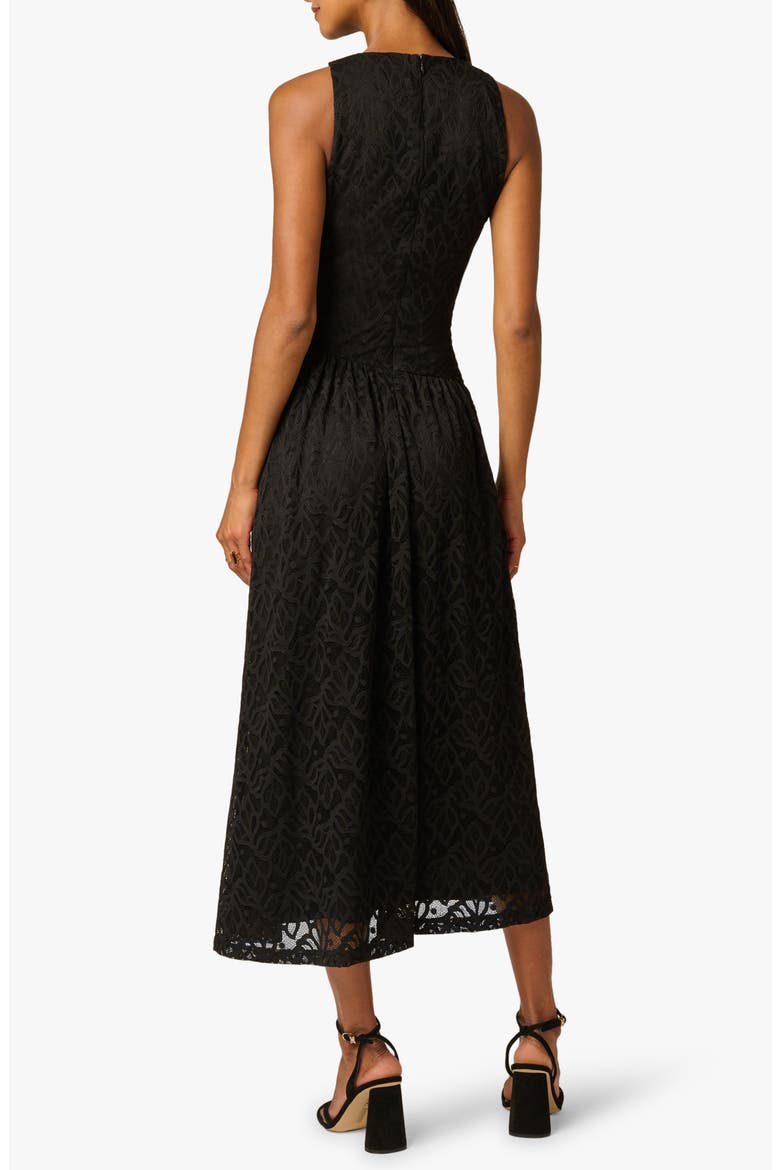 Stretch Lace Midi Dress, Alternate, color, BLACK