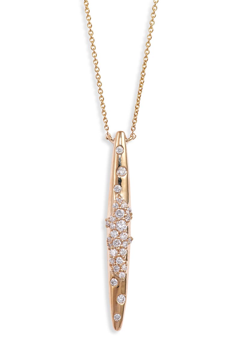 Cynthia Rose Spike Diamond Pendant Necklace, Main, color, YELLOW GOLD