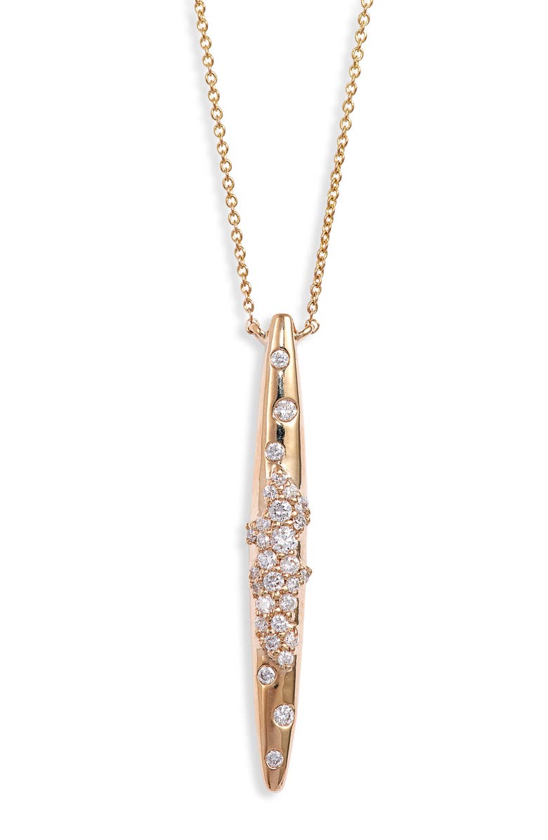 Dana Rebecca Designs Cynthia Rose Spike Diamond Pendant Necklace, Main, color,