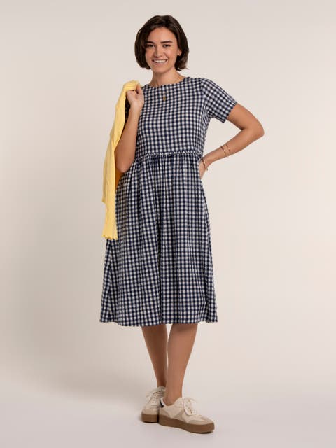 Perla Gingham Midi Dress