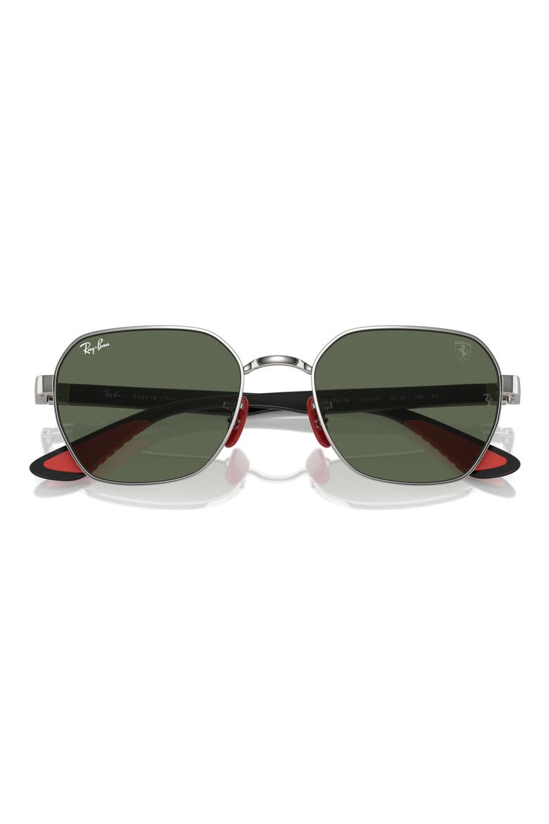 x Scuderia Ferrari 54mm Chromance Irregular Sunglasses, Alternate, color, SILVER