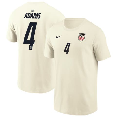 Men's Nike Tyler Adams Cream USMNT Home Name & Number T-Shirt