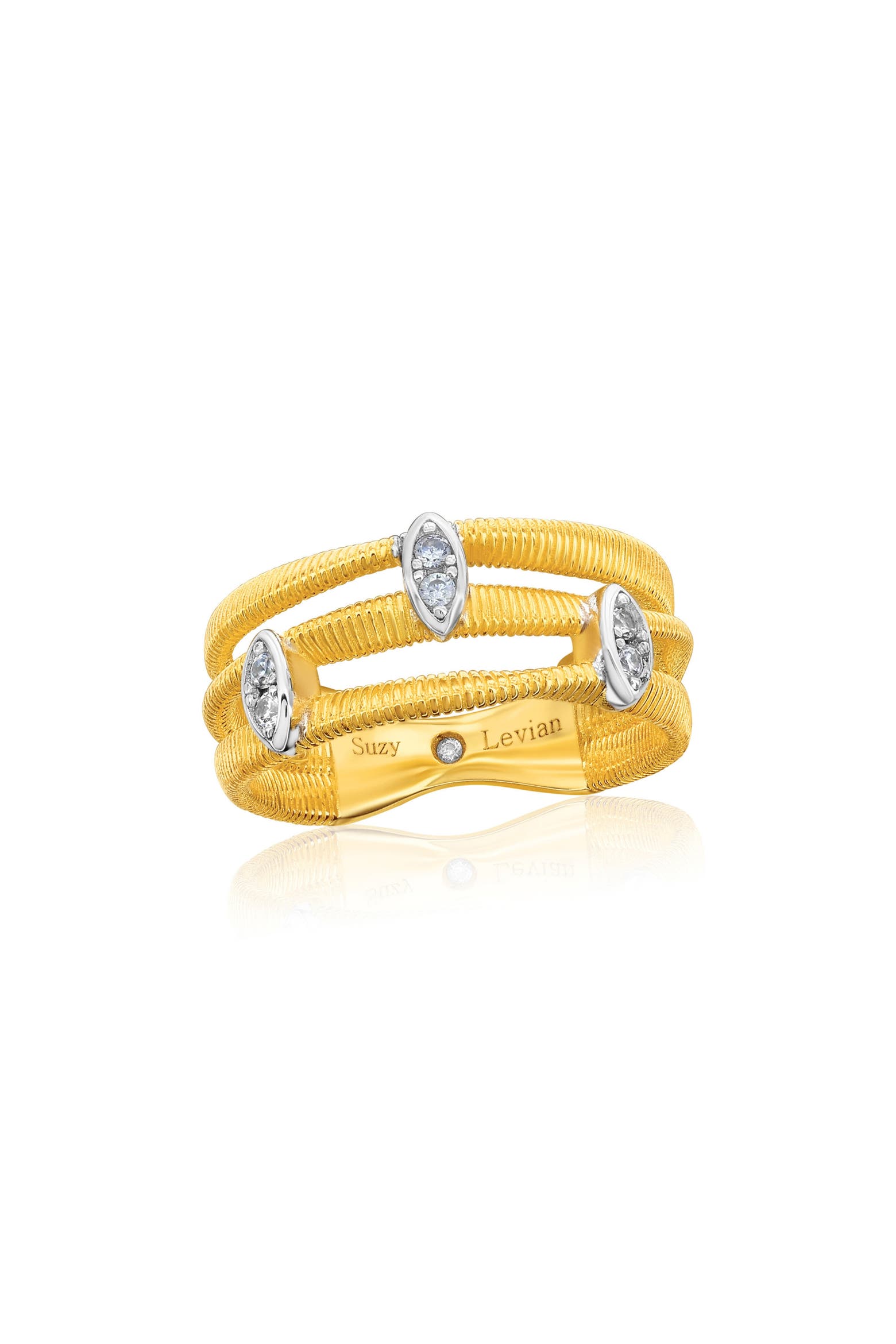 Helix Color Codes SUZY LEVIAN Golden Helix Three Row Triple Oval Ring (Women) | Nordstromrack